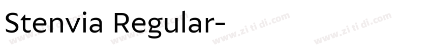 Stenvia Regular字体转换